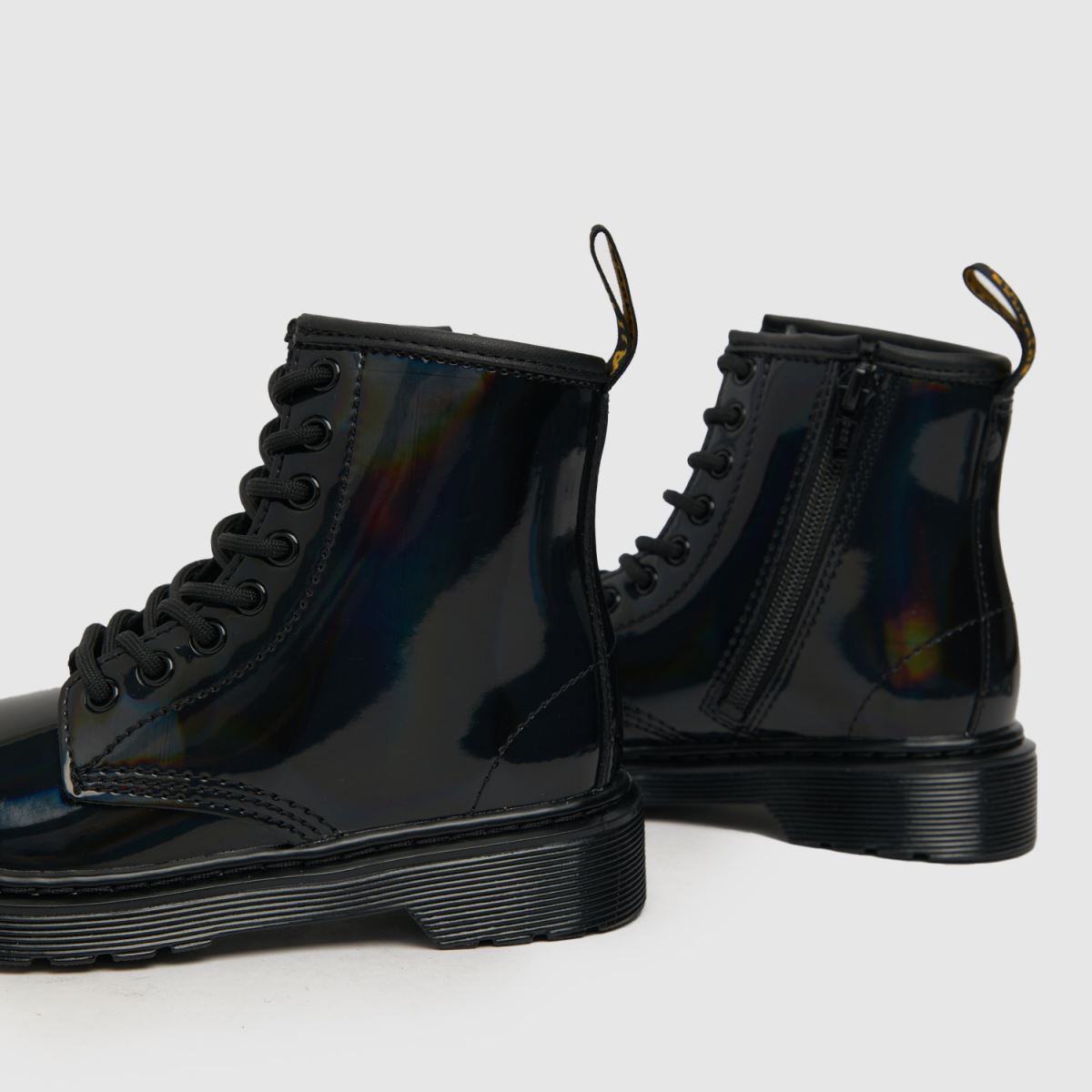 Dr Martens svarta 1460 Rainbow flickstövlar