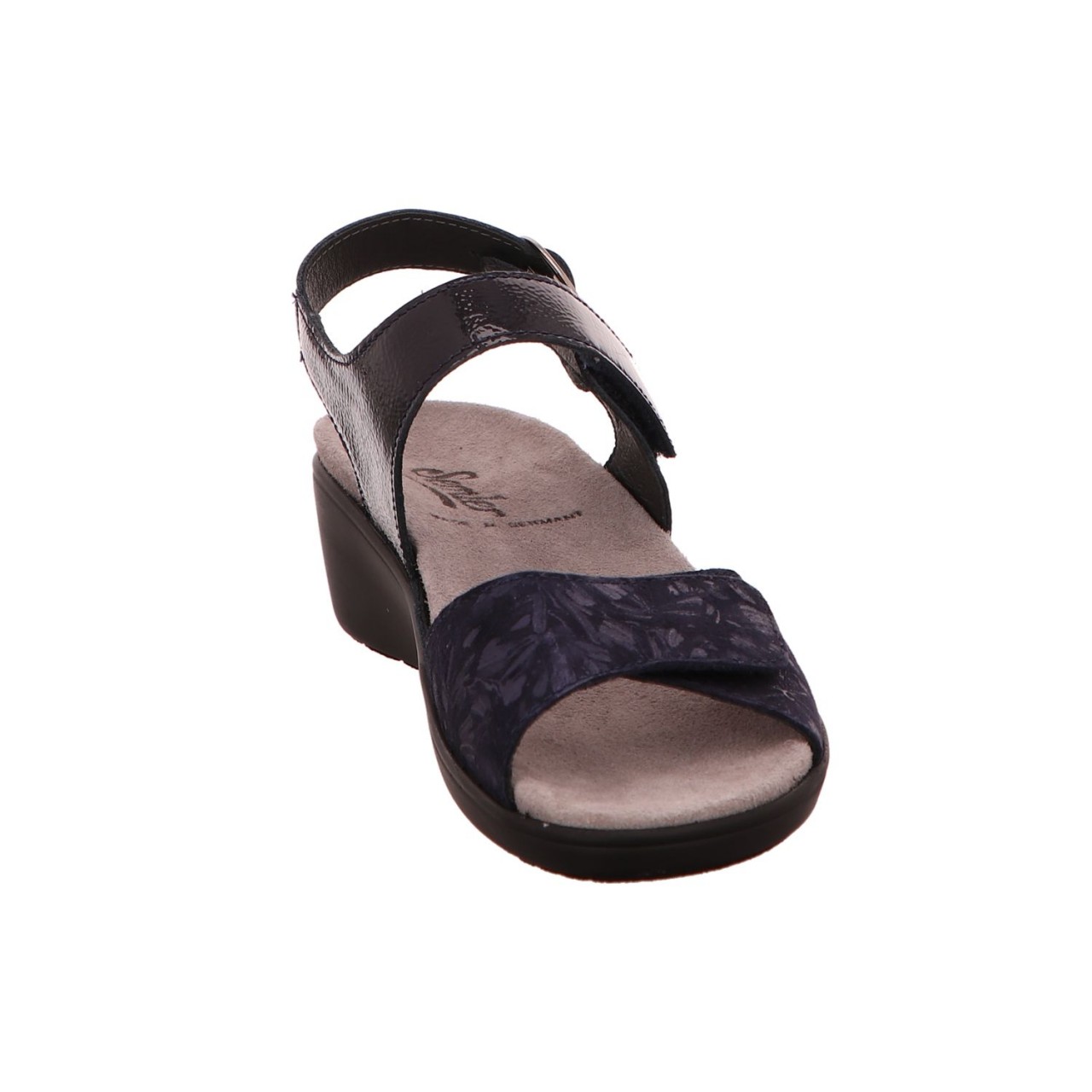 SEMLER Komfort Sandalen blau FLOWER-PRINT/K-LACK
