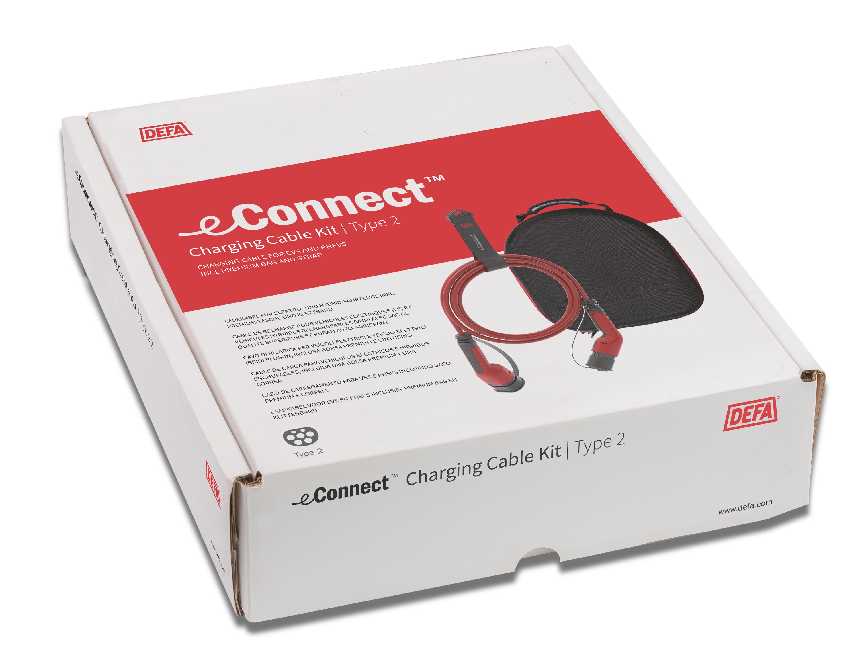 DEFA Typ-2-auf-Typ-2-Ladekabel, 7,5 m, 7,4 kW (einphasig, 32 A) - ATU