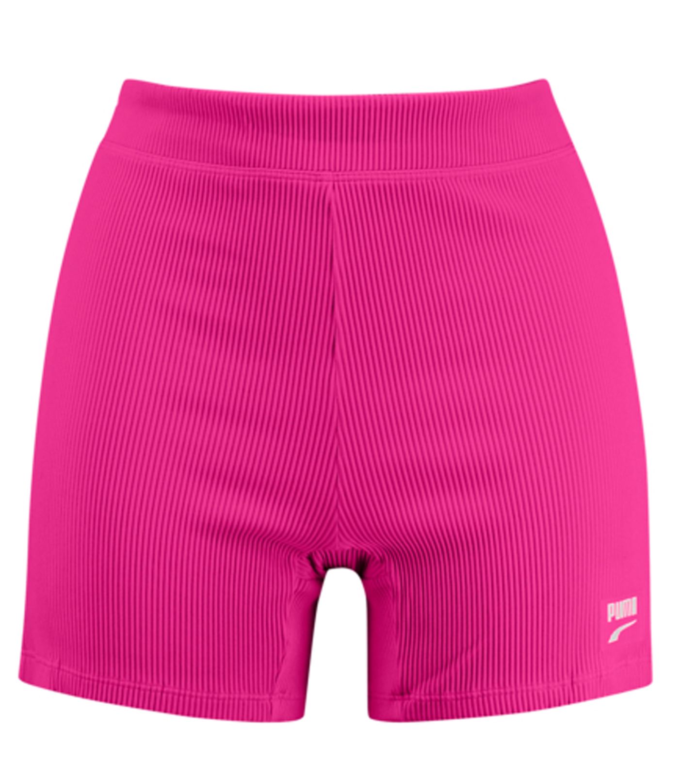PUMA Neon Pink Ribbed Hot Pants Badeshorts
