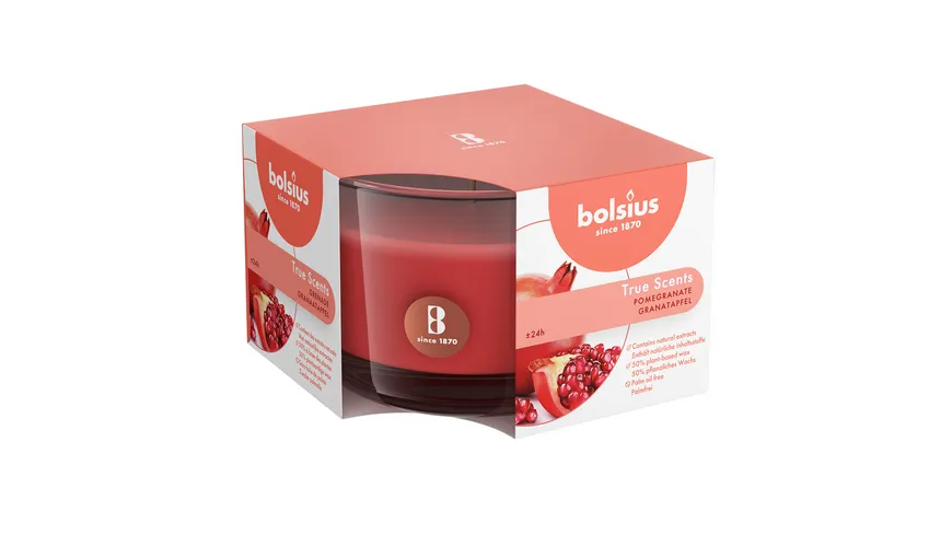 bolsius Duftglas medium True Scents Granatapfel Granatapfel