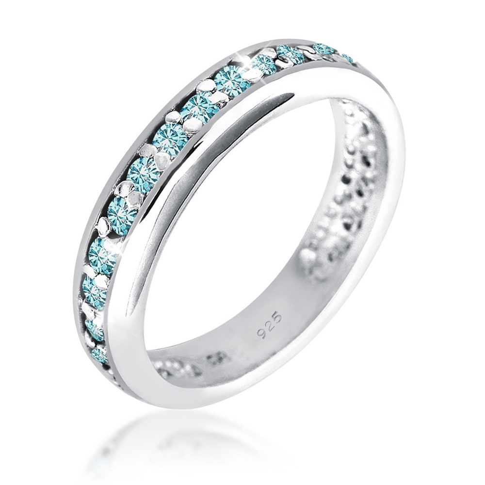 Elli Elli Bague Femme l'Engagement Précieux avec les Cristaux en Argent Sterling 925 Bague