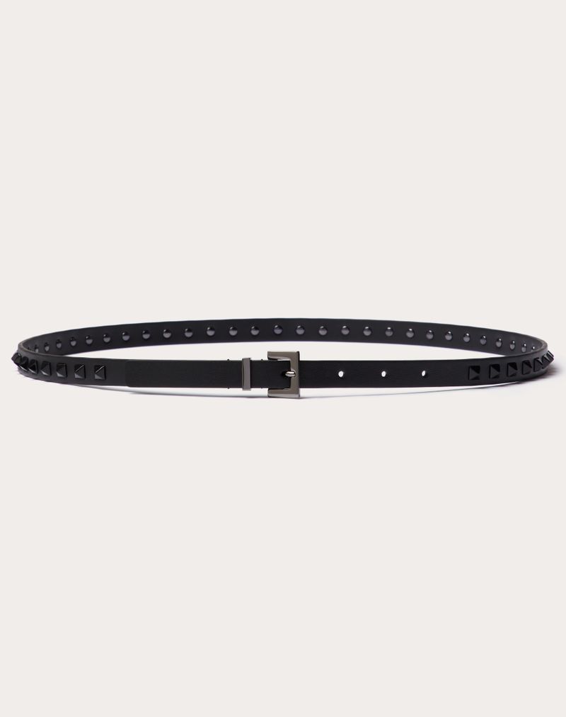 15MM KALVESKINDSBÆLTE MED ROCKSTUD-MØBEL