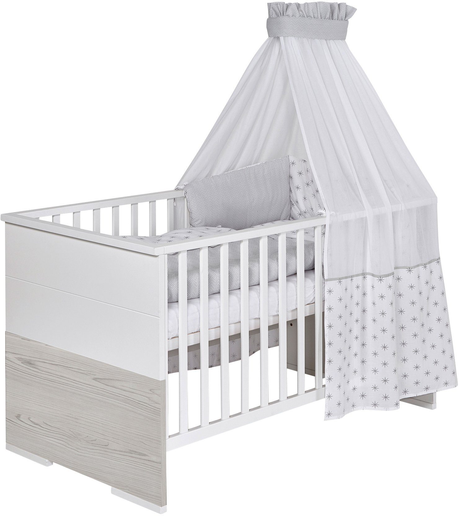 Schardt Babyzimmer-Komplettset Maxx Boathouse, (Set, 3-St., Kinderbett, Schrank, Wickelkommode), Made in Germany; mit Kinderbett, Schrank und Wickelkommode