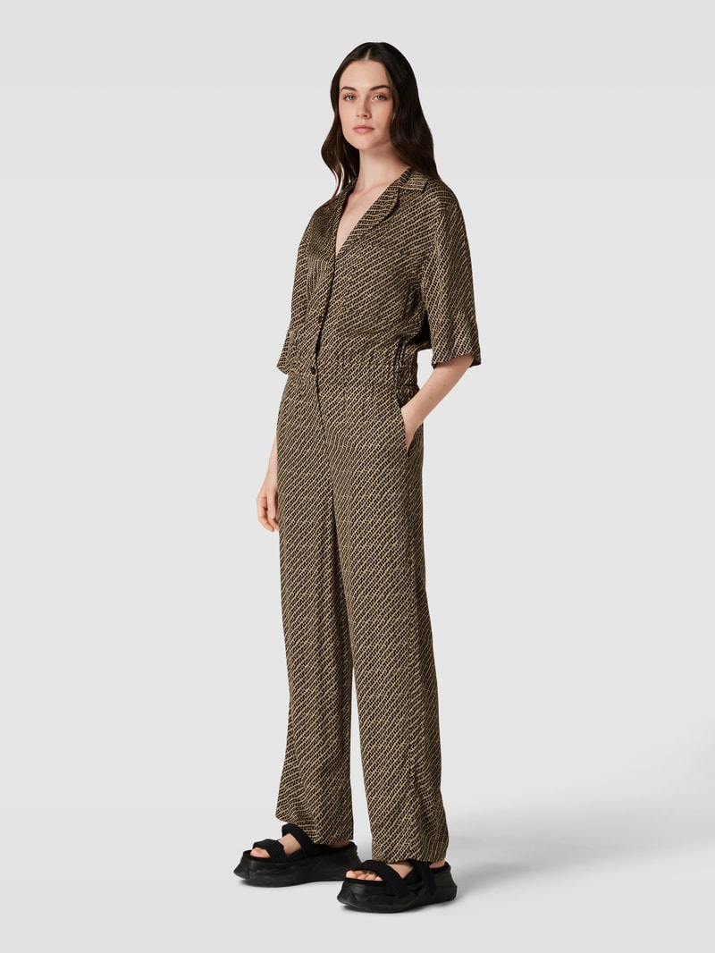 Jumpsuit aus reiner Viskose in sand
