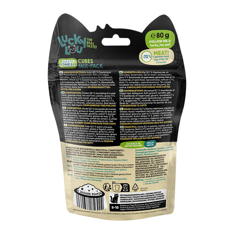 Lucky Lou Snacks Lucky Lou Lucky Ones Cubes Mixpack 8x80g