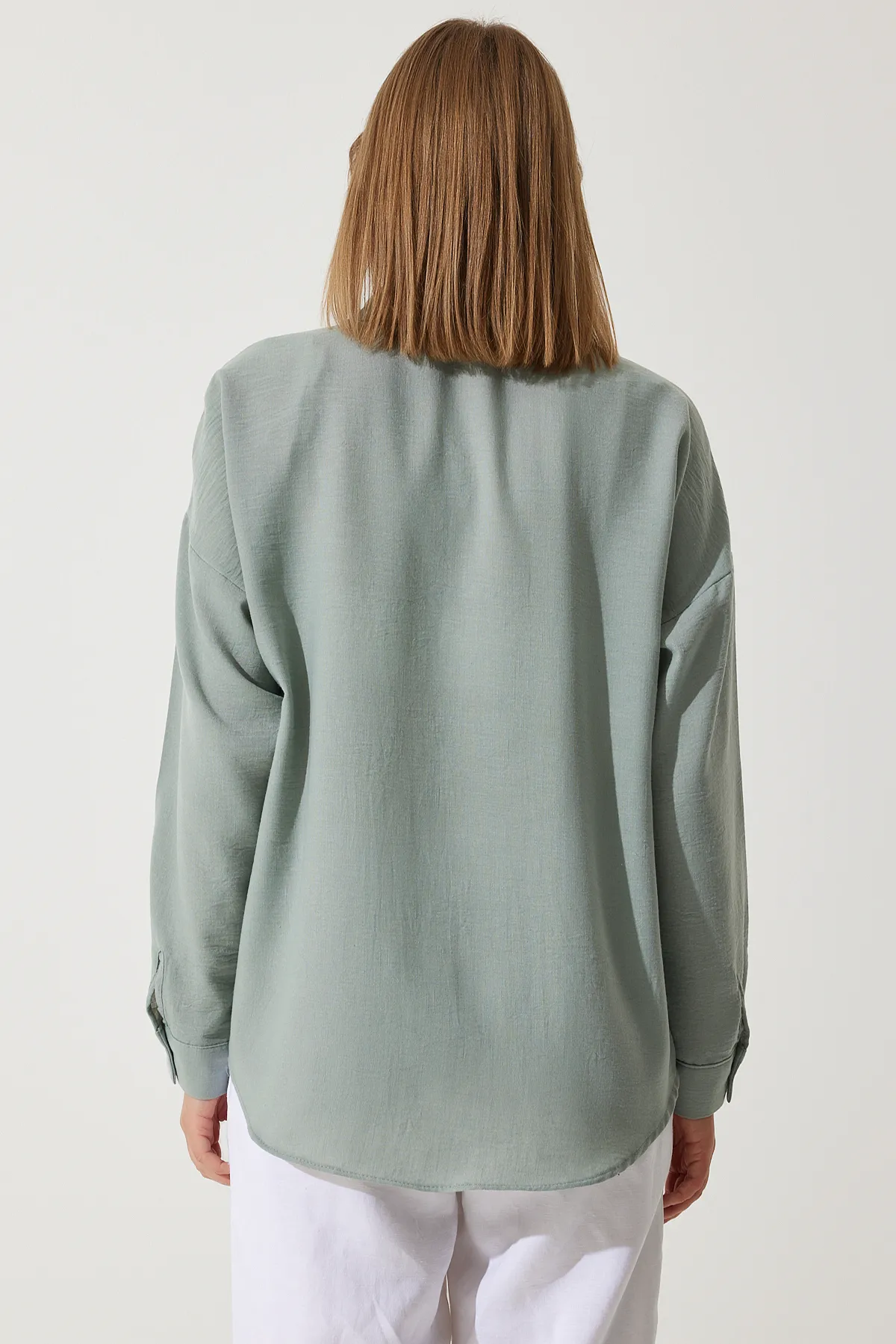 Happiness İstanbul  Hemd - Grün - Oversized