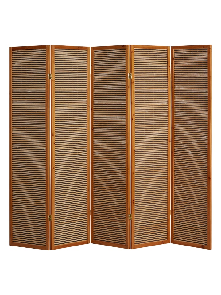 Homestyle4u 5-tlg. Paravent in Braun 220x175 günstig kaufen onesize