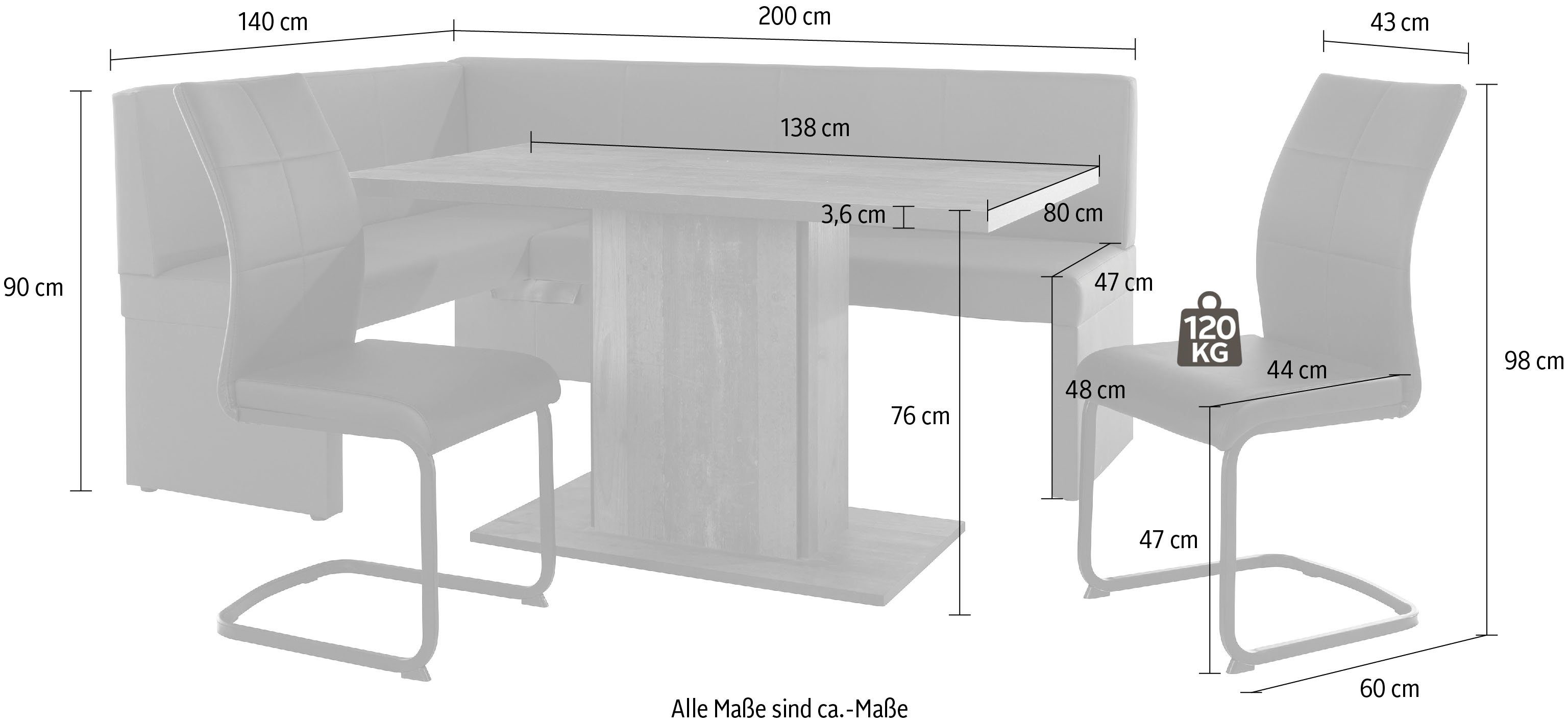HELA Eckbankgruppe Marta, (bestehend aus 1x Marta T + 1x Marta EB + 2x Marta I S)