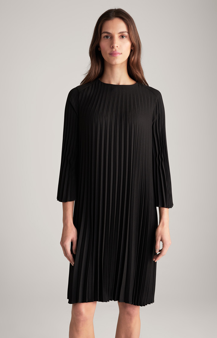 Plissee-Kleid in Schwarz