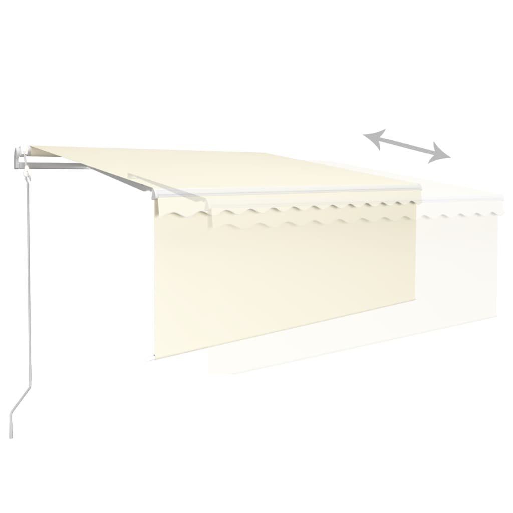 vidaXL Markise Markise Automatisch Einziehbar mit Volant 3,5x2,5 m Creme