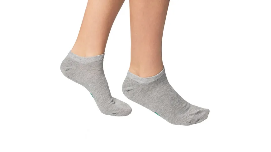 DIM Damen Sneaker Socken aus Bio-Baumwolle 2er Pack gris clair chine
