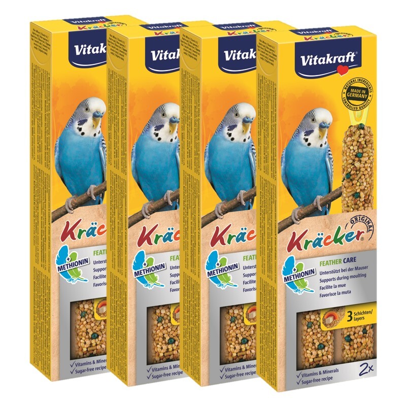 Vitakraft Snacks Vitakraft Kräcker Wellensittich 4x2er Feather-Care