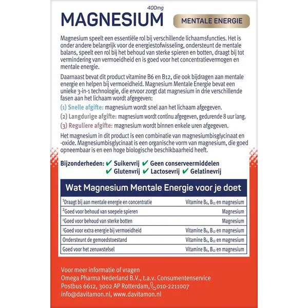 Davitamon 400mg Magnesium Mental Energy Tablets 30 tablets