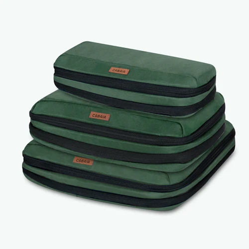 Set of 3 Coromandel suitcase organizers in khaki