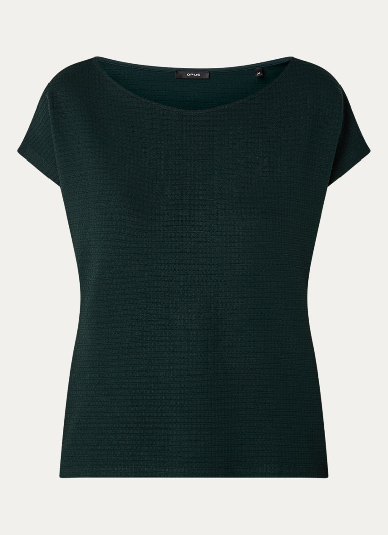 OPUS Suhila textured T-shirt