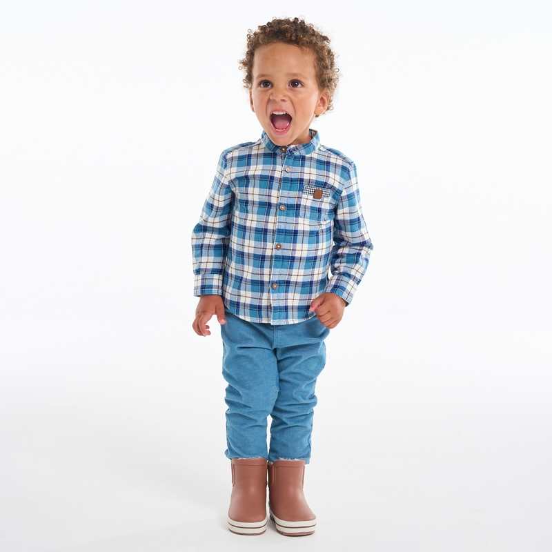 Chemise tubique à carreaux bébé garçon