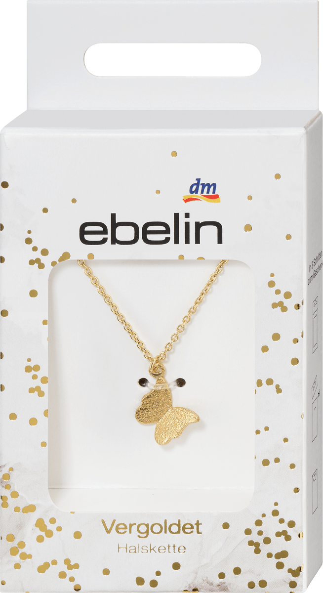 Halskette Schmetterling vergoldeter Modeschmuck, 1 St