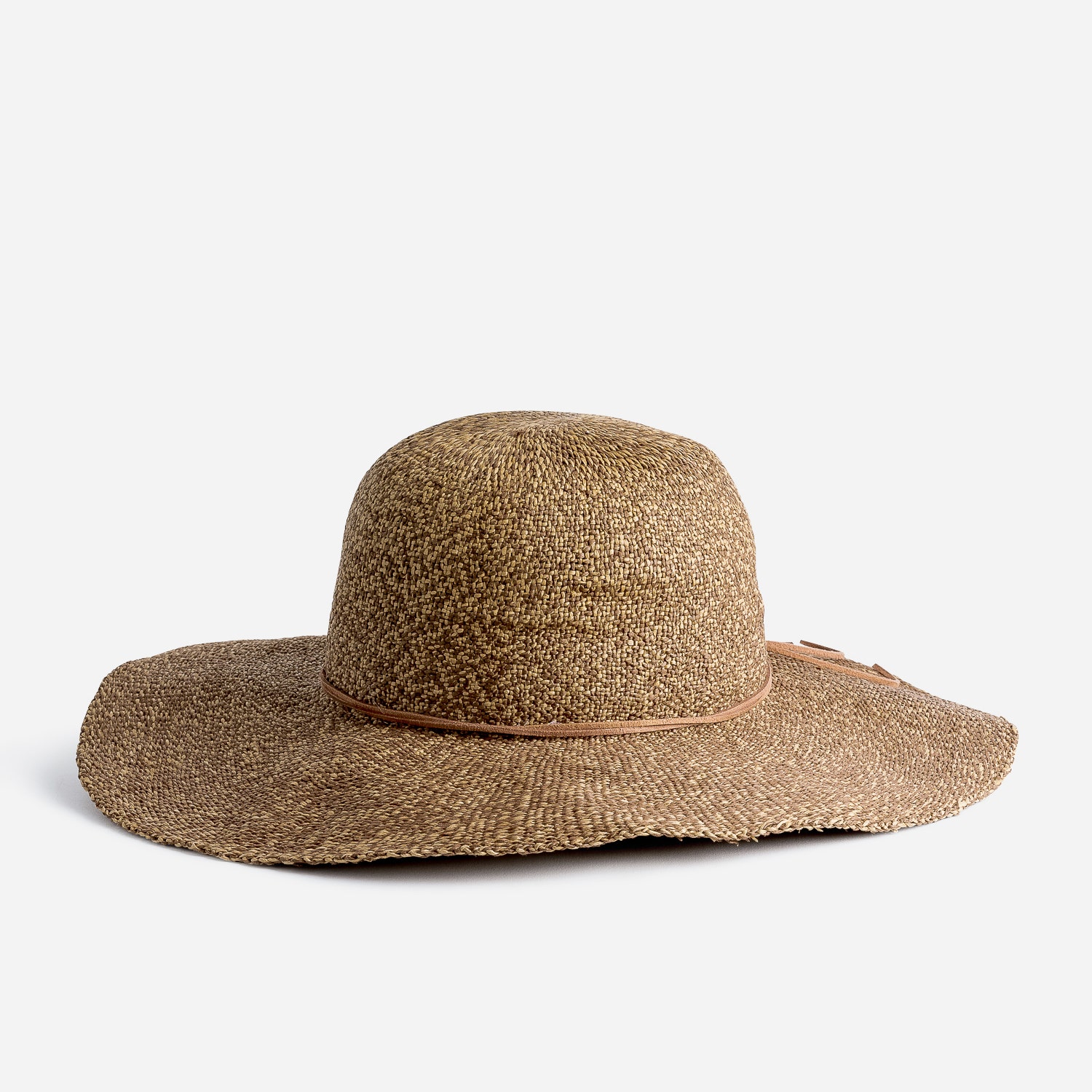 Capeline TEXTO marron et beige effet paille