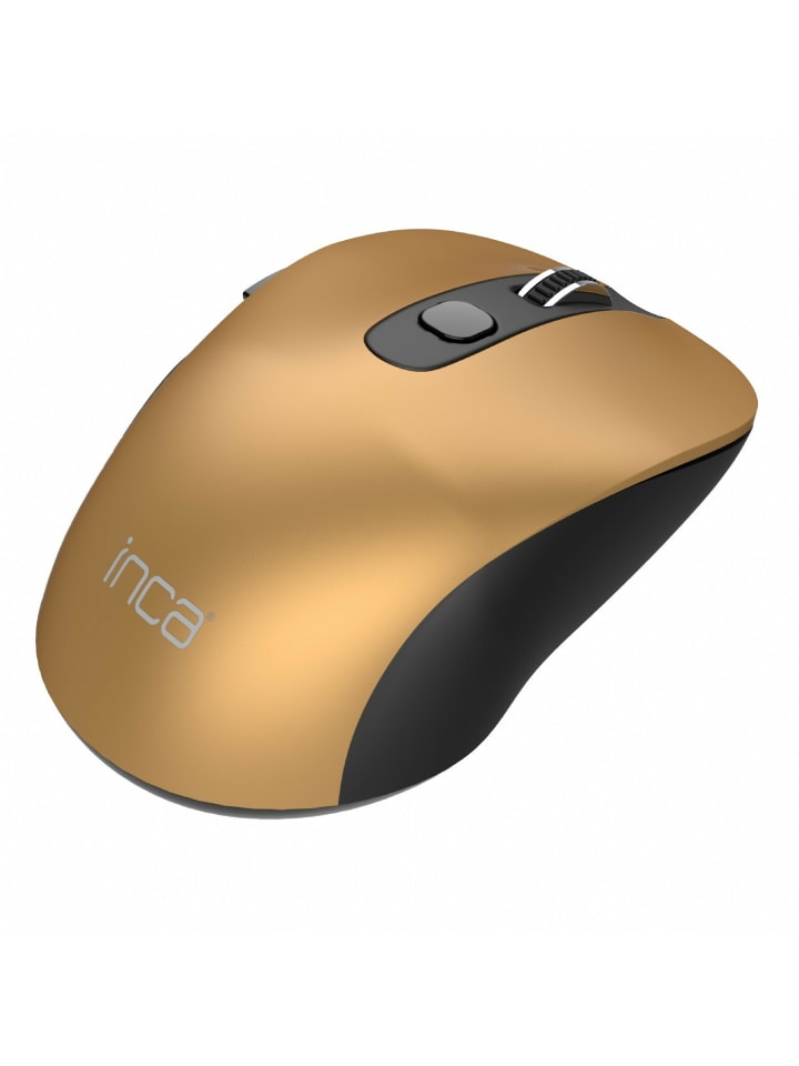 Inca INCA Maus IWM-233RG 1600 DPI,Wirless,6 Tasten 2,4GHz Ergonomisches in Gold günstig kaufen onesize
