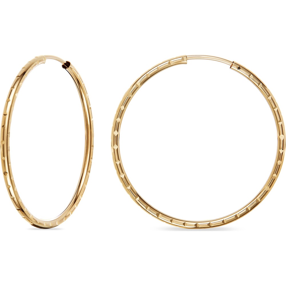 FAVS Créoles 375 Or jaune Boucles d'oreilles