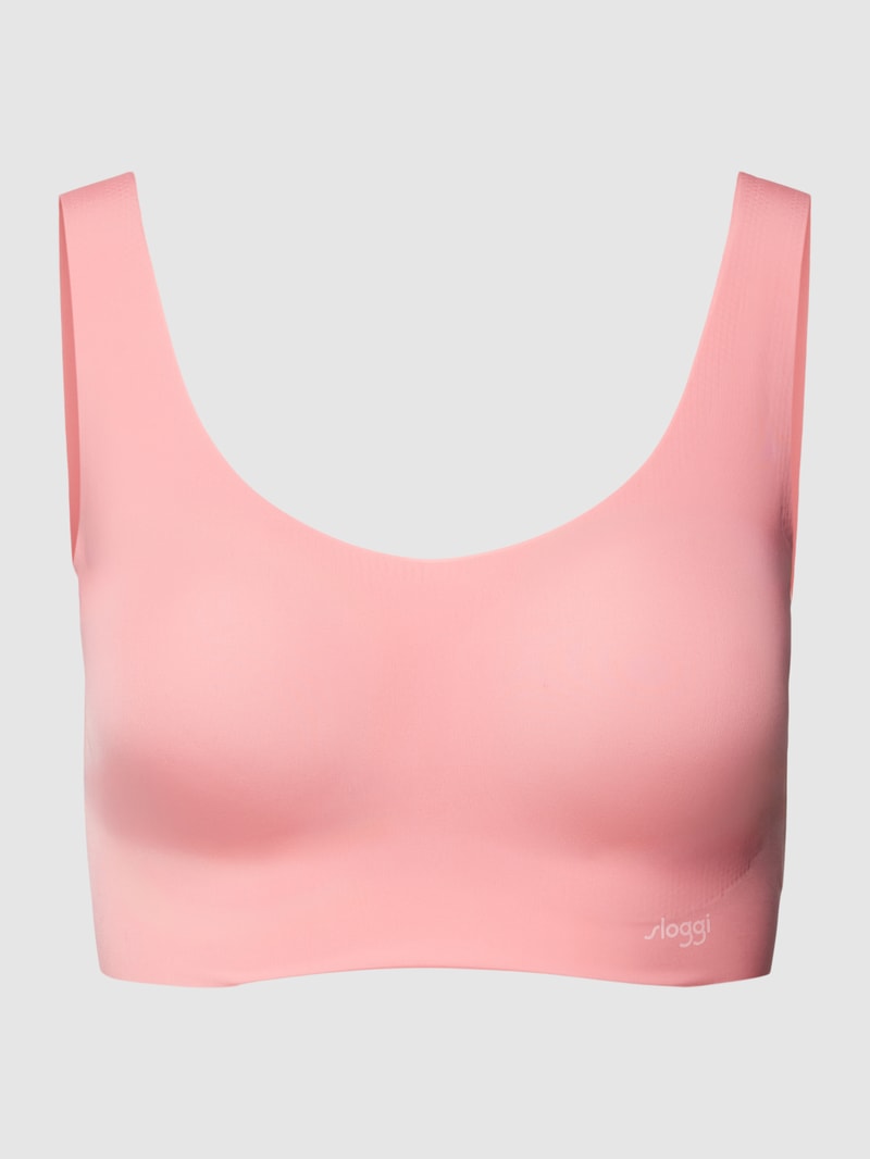Bralette mit Label-Detail Modell 'Feel' in altrosa