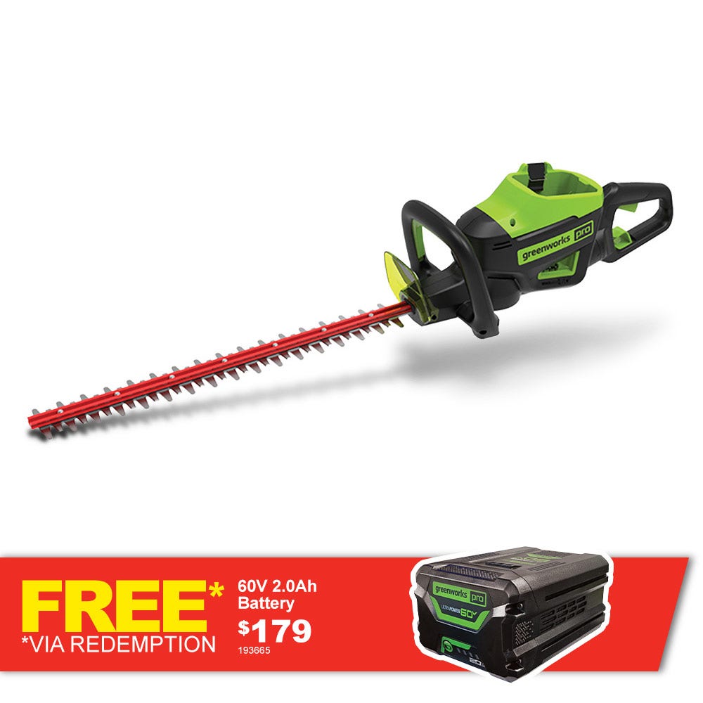 Cortador de sebes GREENWORKS 60V 610mm Skin 2205807AU