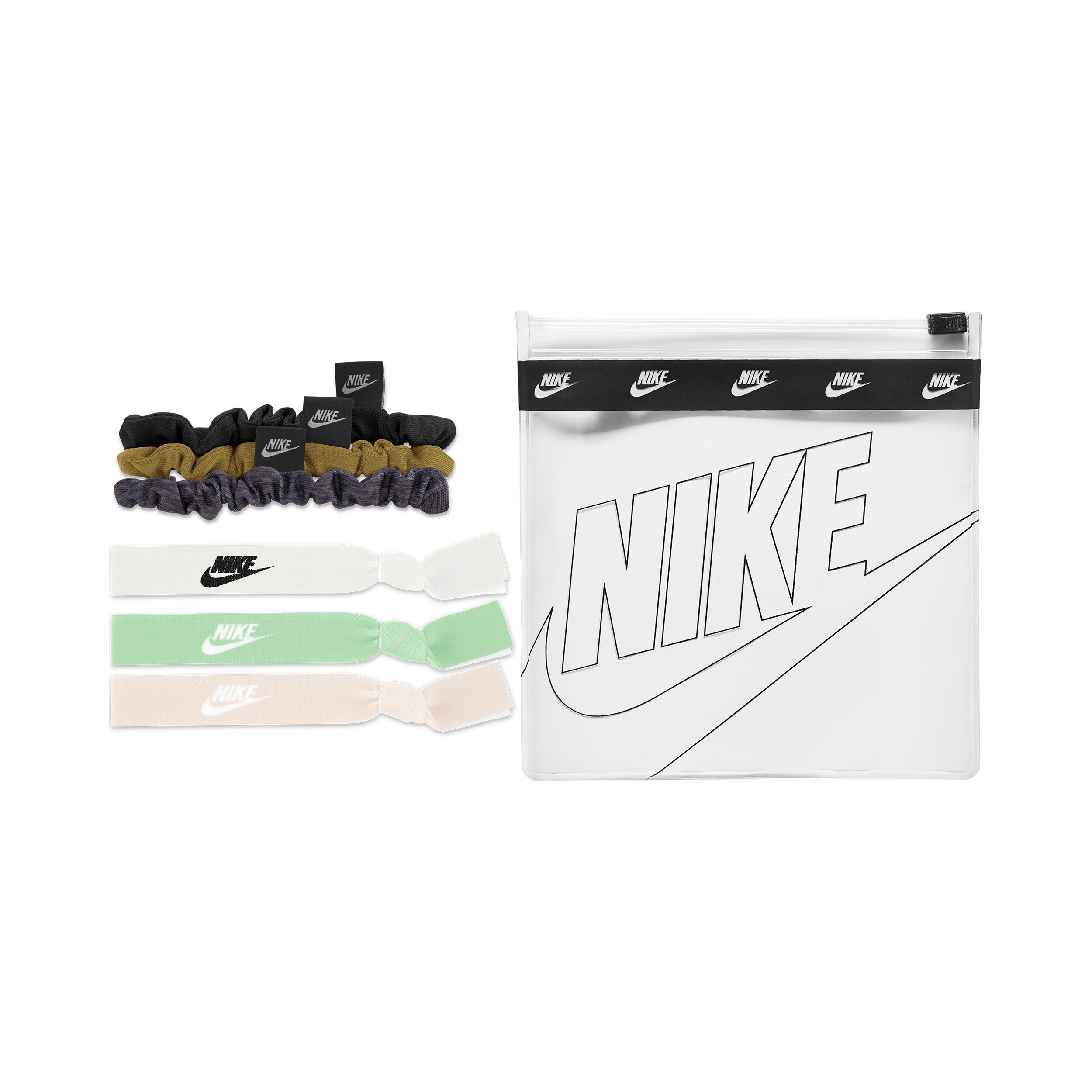 Mixed With Pounch Haarband 6er Pack Damen - Mehrfarbig
