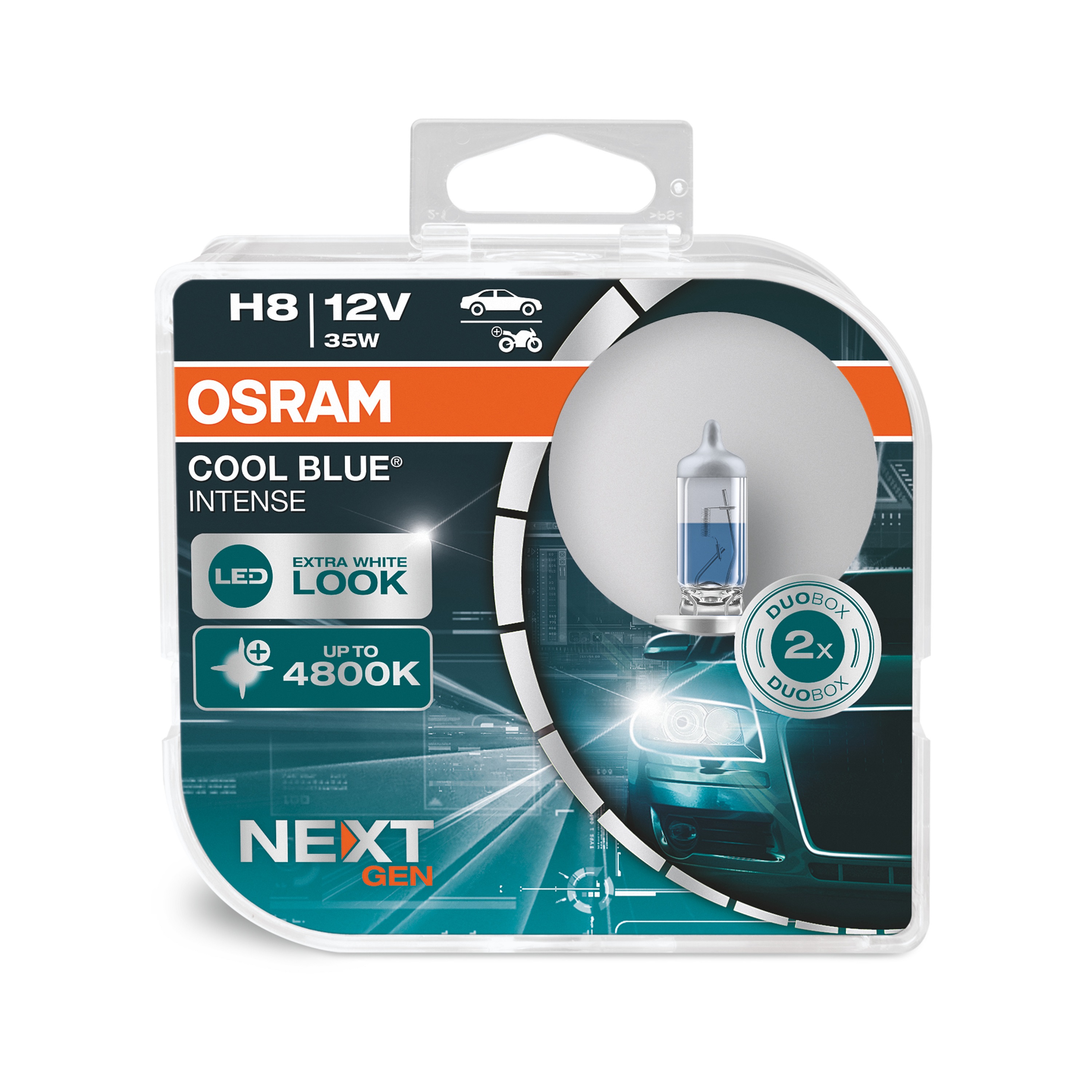 OSRAM Cool Blue Intense NextGeneration H8 12 V 35-W, 2 Stück - ATU