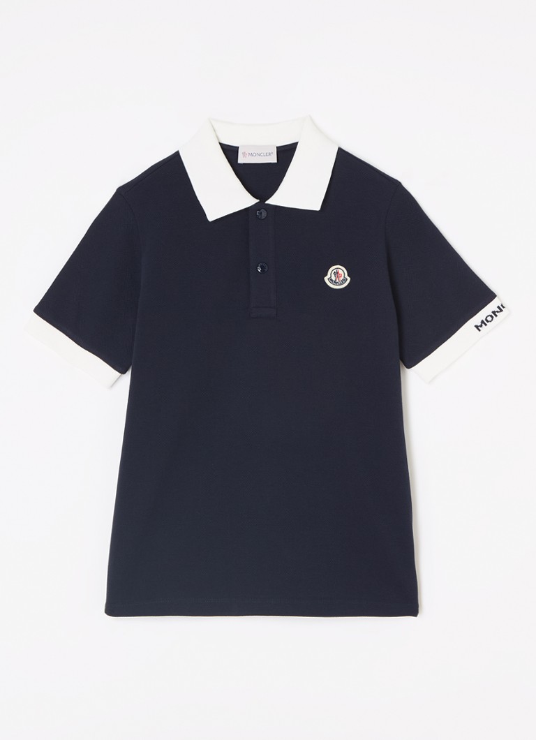 Tricou polo Moncler din bumbac piqué cu logo