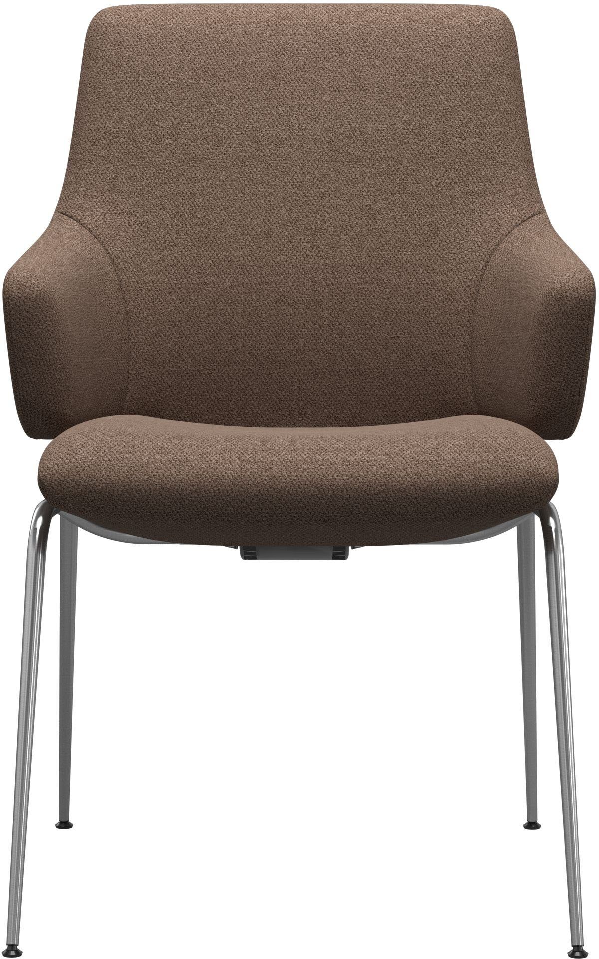 Stressless® Polsterstuhl Laurel, Low Back mit Armlehne, Größe L, mit Beinen aus Stahl in Schwarz matt