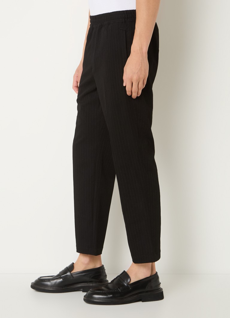 OLAF   Straight fit pantalon met krijtstreep en ritszakken