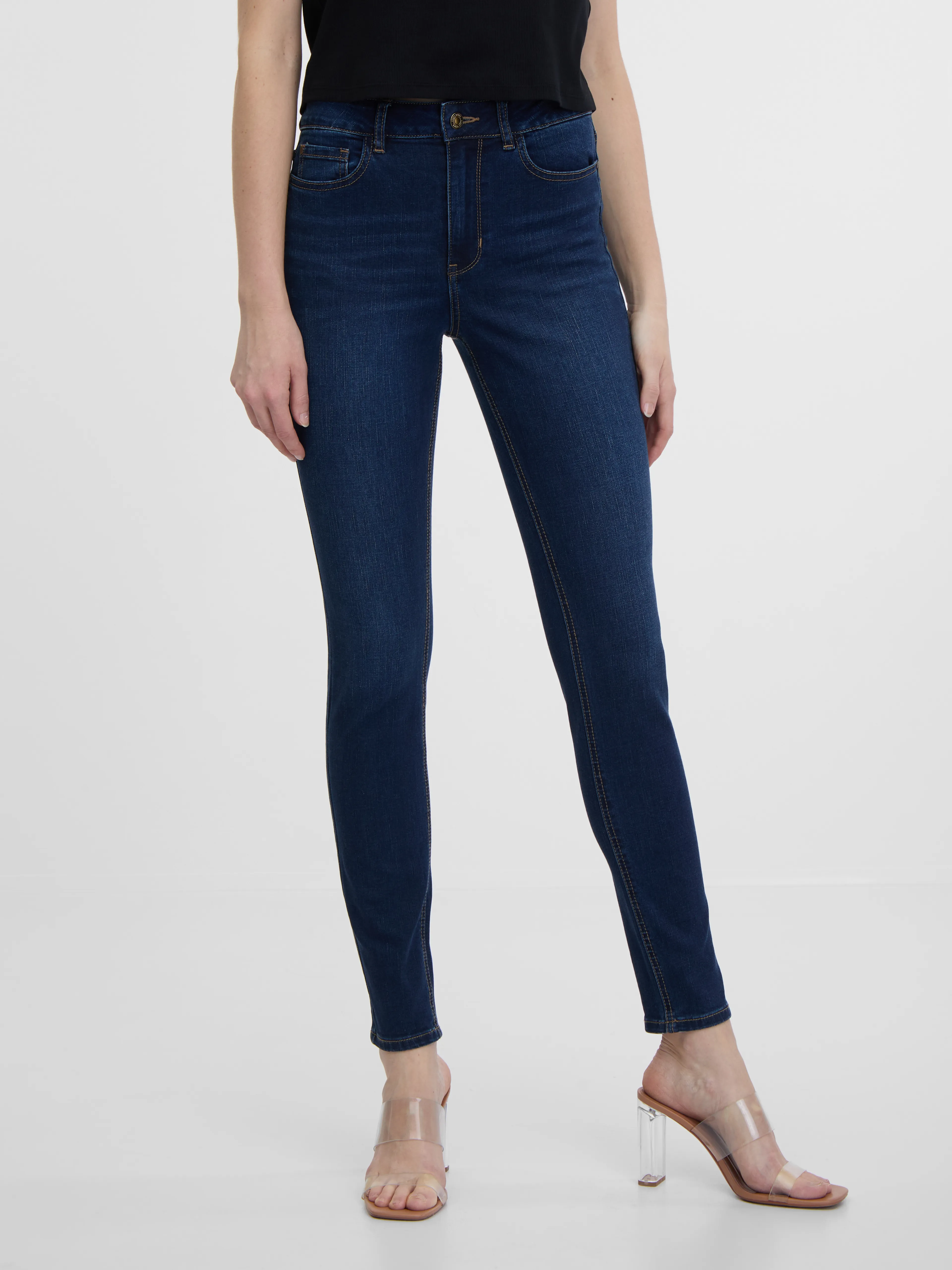 Dunkelblaue Damen Skinny Fit Jeans ORSAY