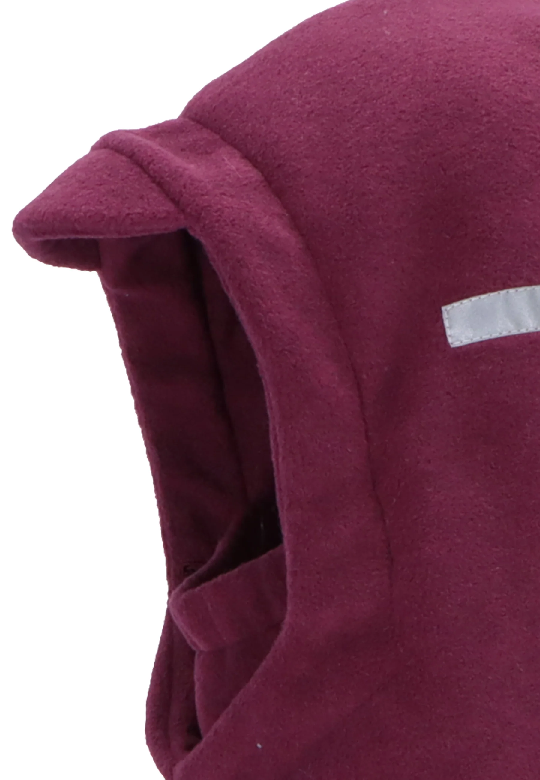 Schalmütze aus Microfleece mit Zipfel und Schirm