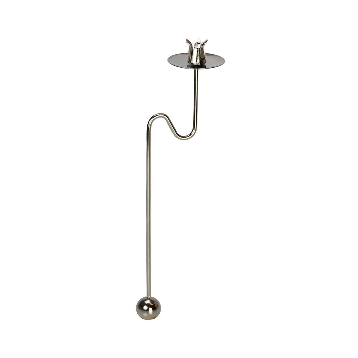 hdg Christbaumschmuck Kerzenhalter Balancehalter silber glänzend für Weihnachtsbaum, Pendelhalter 6 Stück im Schmuckkarton
