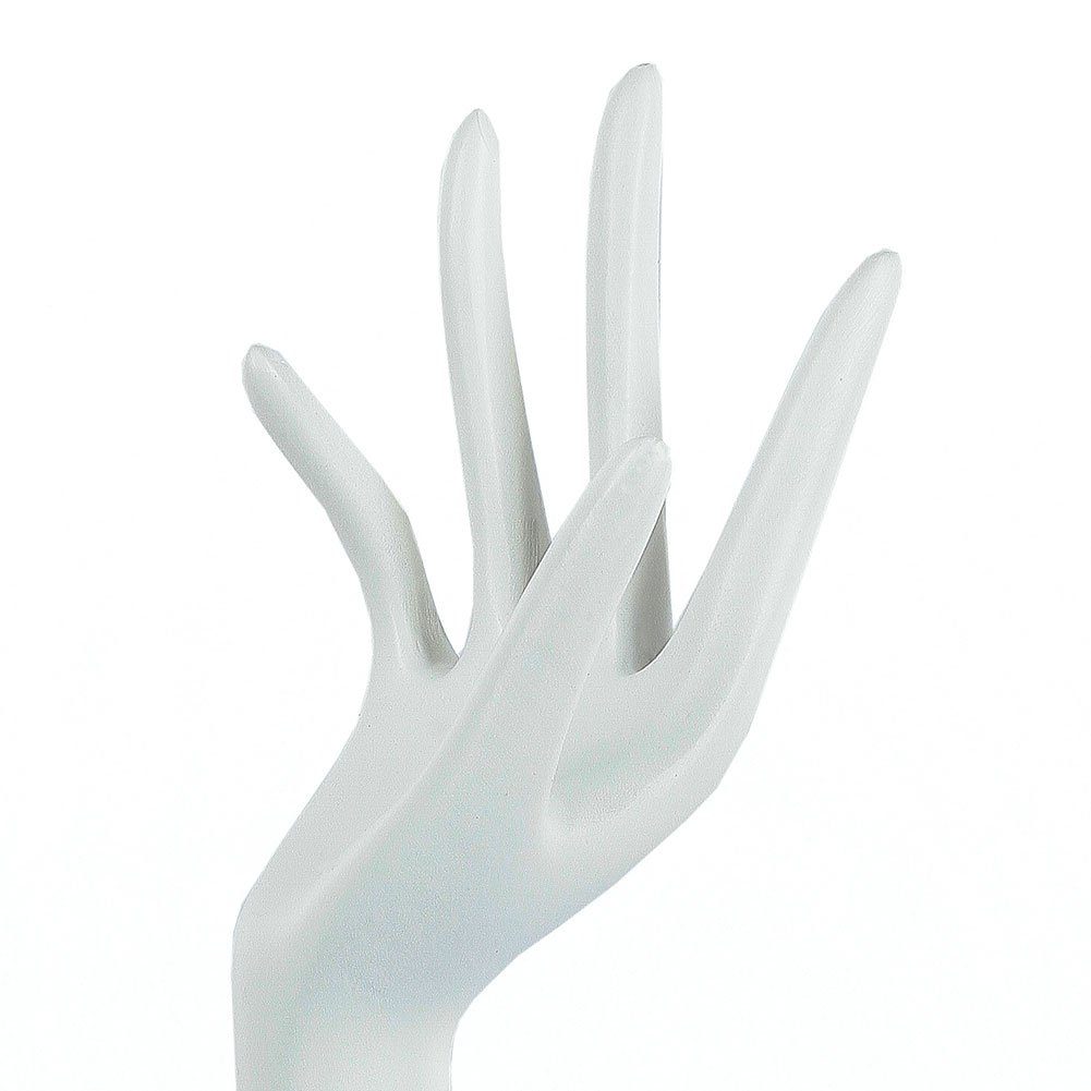 Levandeo® Schmuckständer, Schmuckhalter weiß Schmuckhand Hand Halter Schmuck aus Kunstharz