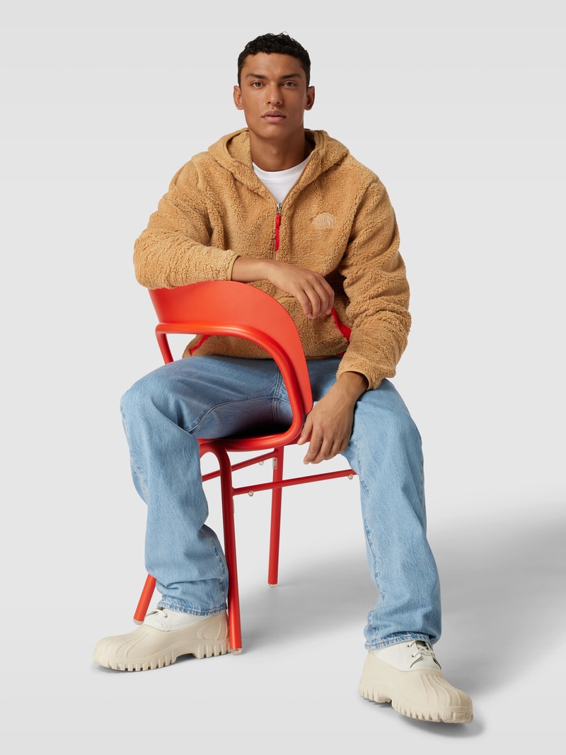Hoodie aus Teddyfell Modell 'CAMPSHIRE' in camel
