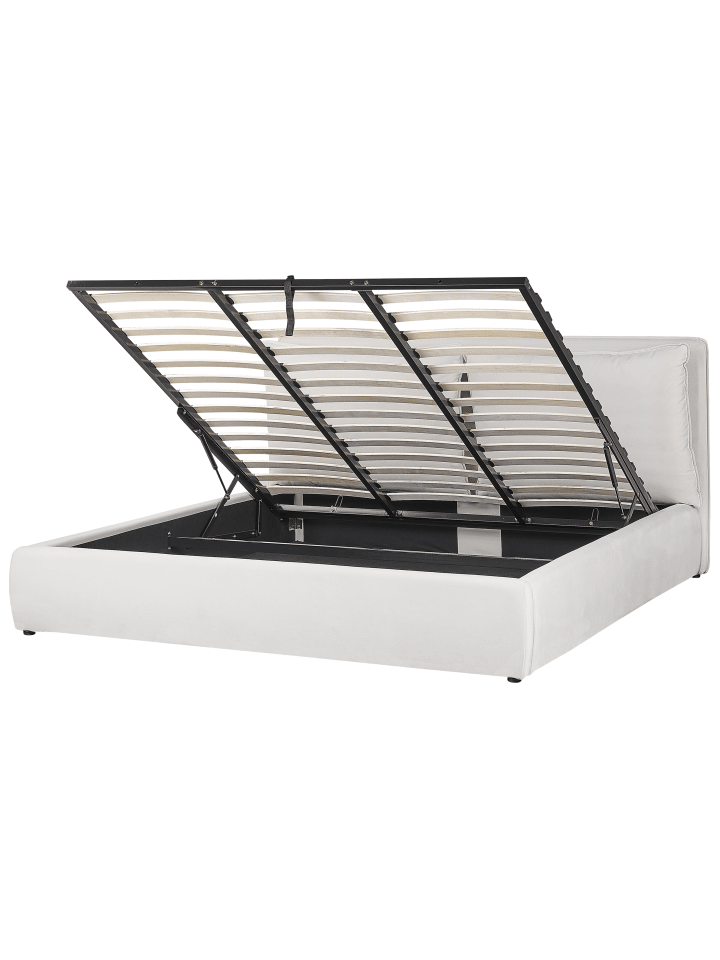 Beliani Doppelbett BAJONNA in Weiß - (W) 204 x (H) 102 x (L) 235 cm günstig kaufen onesize