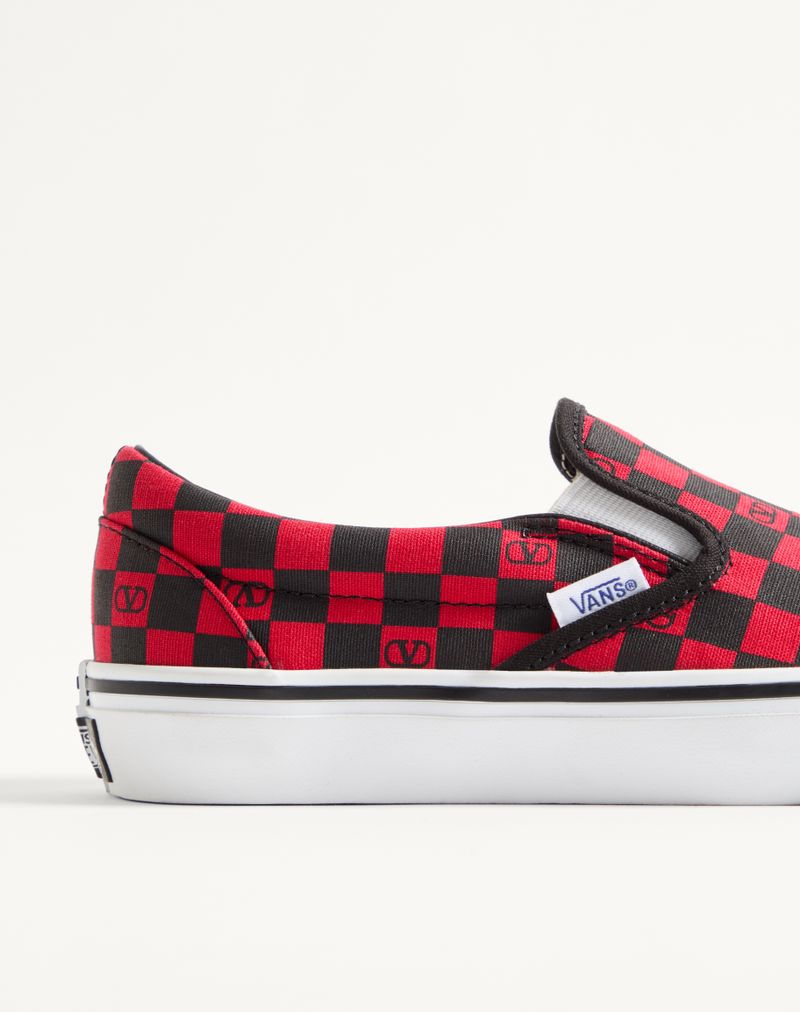 Baskets slip-on Valentino Garavani et Vans en tissu à imprimé damier VLogo