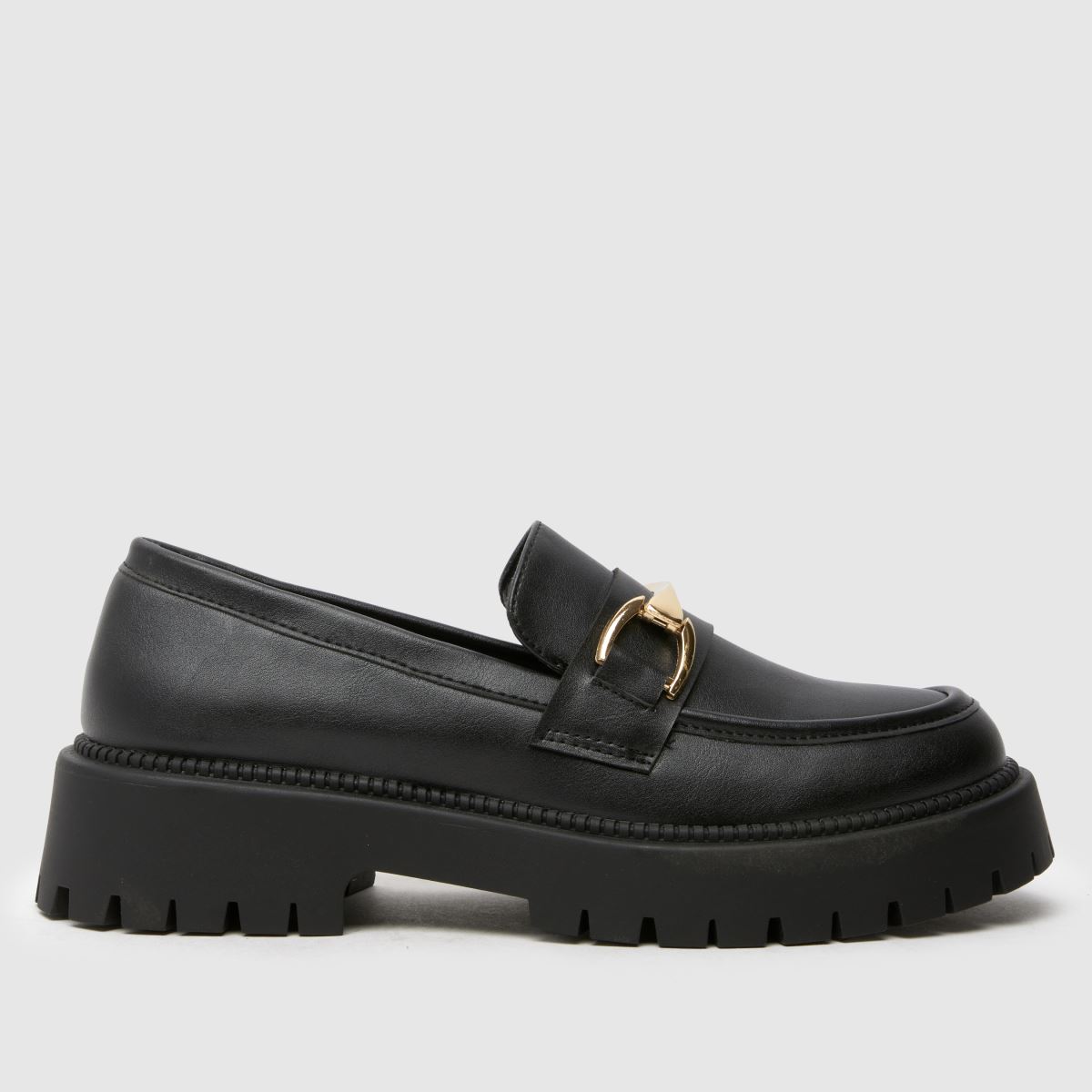 schuh svarta gitterloafers för flickor och ungdomar
