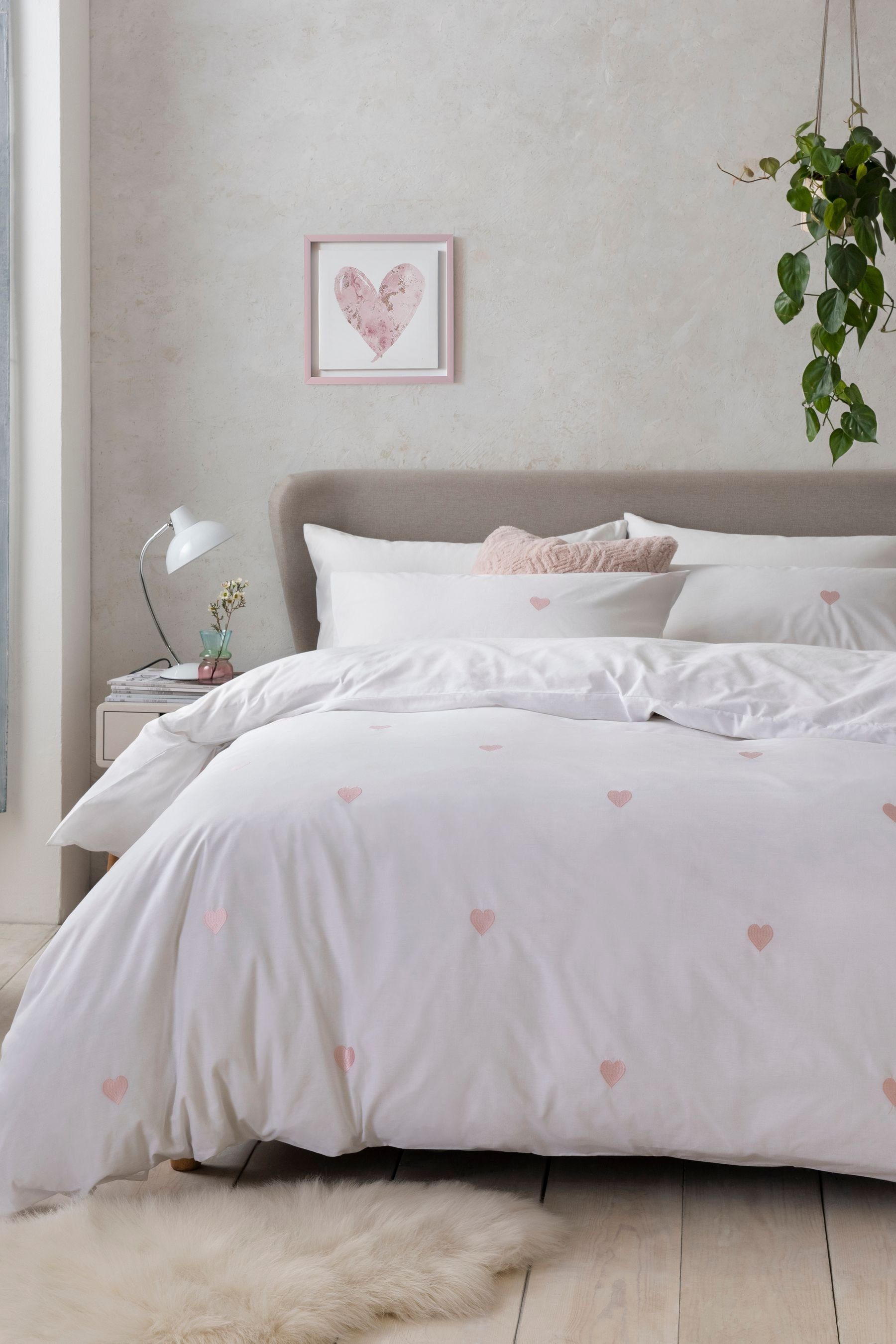 Bett-Set, Set aus Bettbezug und Kissenbezug mit Stickerei, Next, Bezug: Polyester, Baumwolle