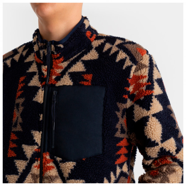 Revolution - Short Printed Fleece Jacket with High Collar - Fleecejacke