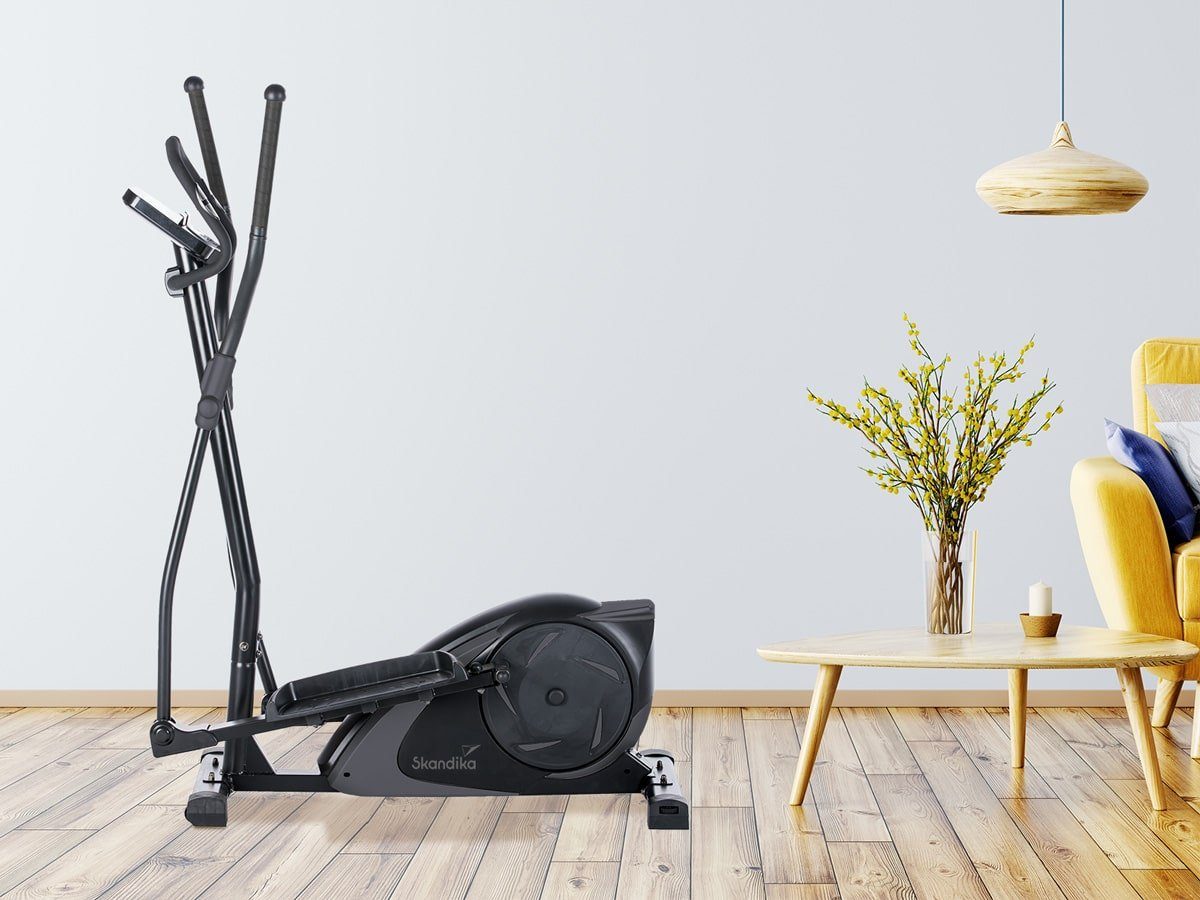 Skandika Crosstrainer Adrett Ellipsentrainer Heimtrainer (Bluetooth, App kompatibel, Halterung für Tablet oder Smartphone), Design Hometrainer mit Bluetooth