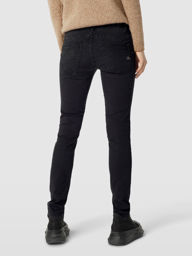 Hose mit Knopfleiste Modell 'Malibu' in schwarz