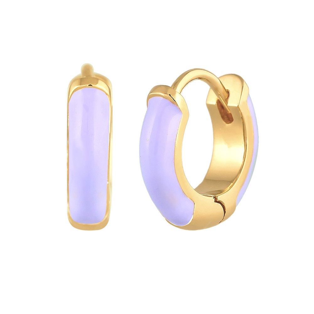 Elli Elli by Julie & Grace Boucles d'oreilles pour femmes, violette, basique, minimal, Boucles d'oreilles
