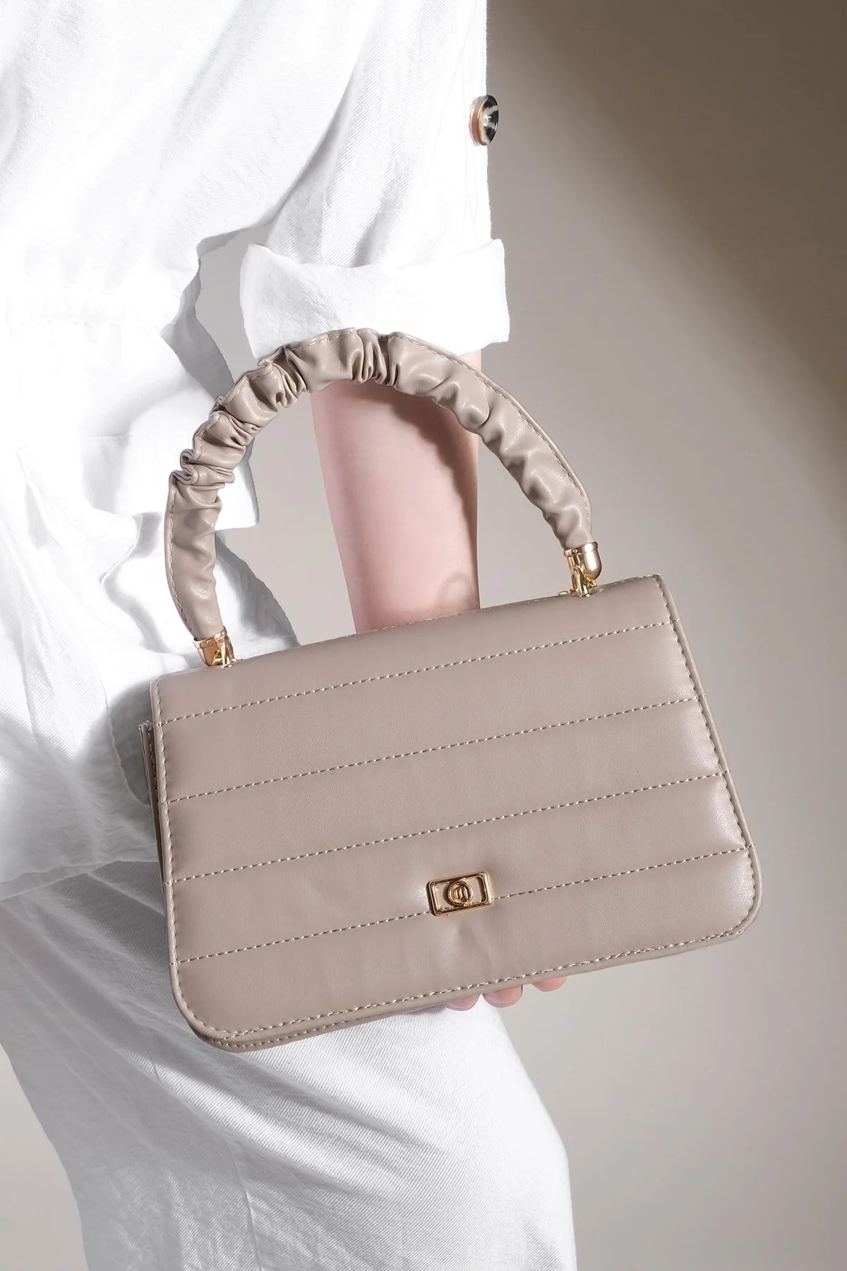 Marjin  Damen Hand&Schultertasche Umhängetasche Lenci Nerz