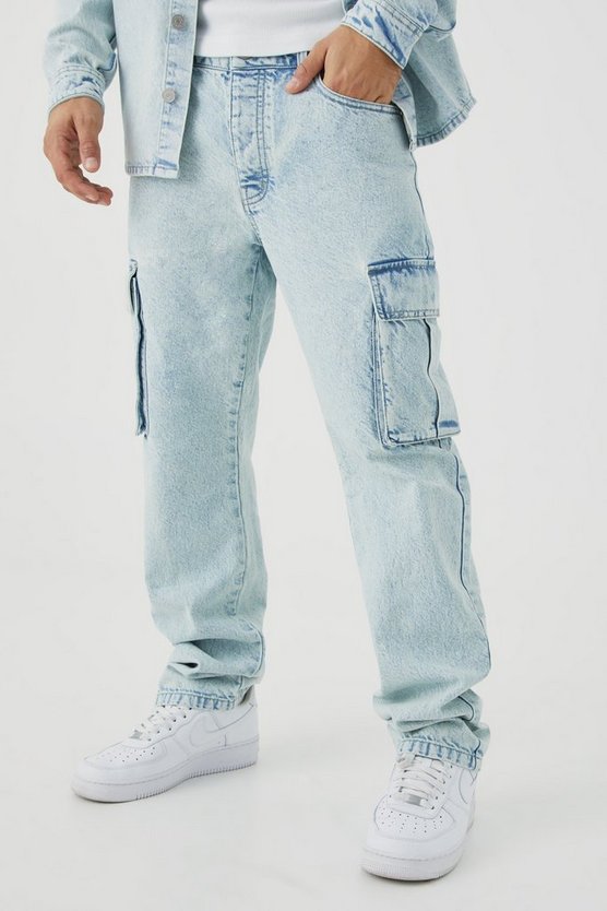 Lockere Cargo-Jeans