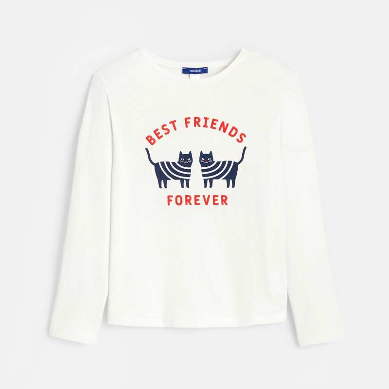 T-shirt best friends forever bleu fille