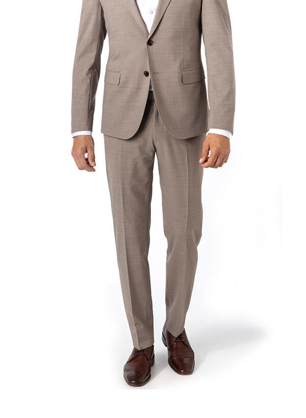 JOOP!, Hose, Slim Fit, Schurwoll-Stretch, greige
