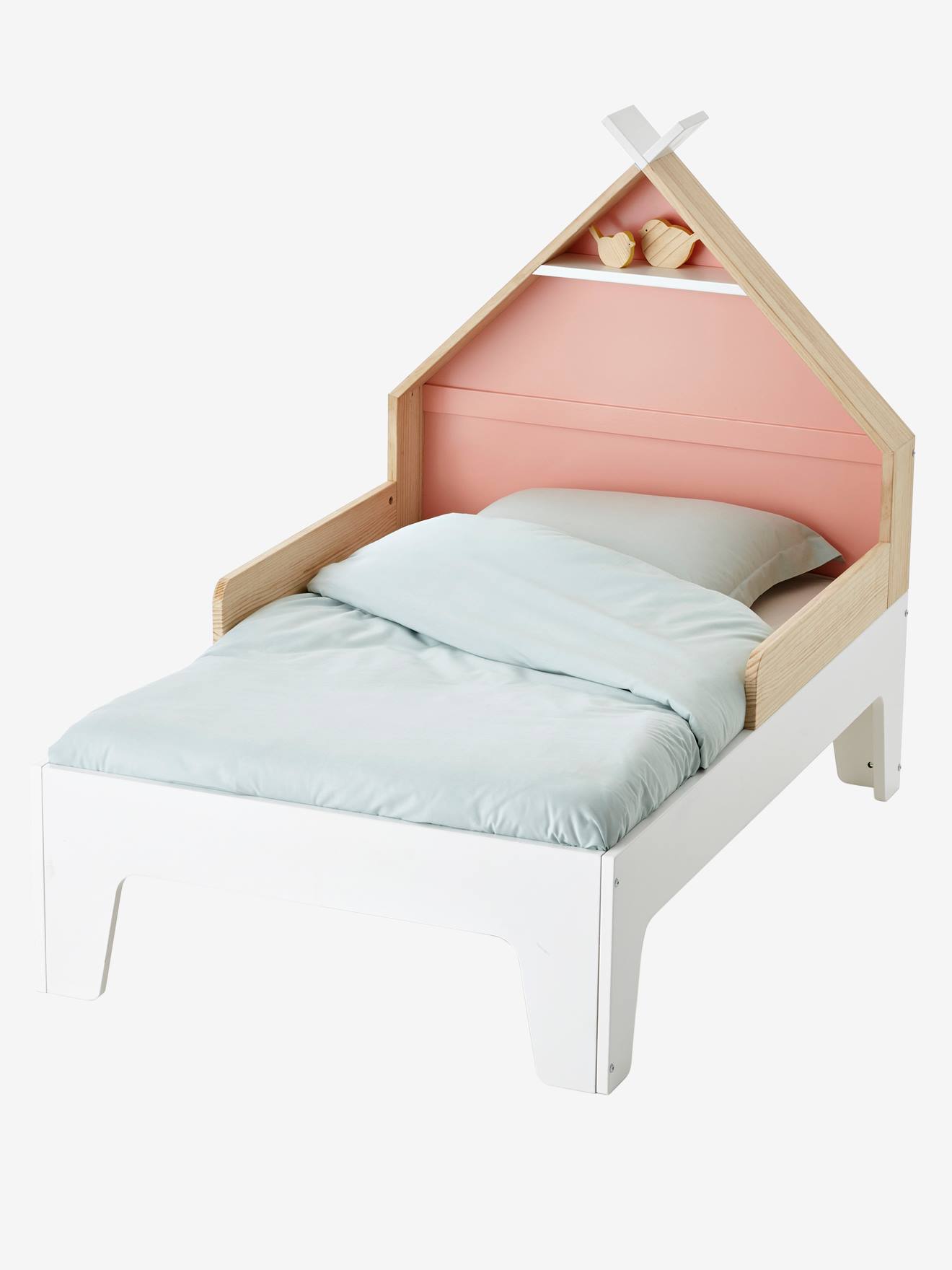 Vertbaudet Mitwachsendes Kinderbett TIPILI, Hausbett - grün/gelb